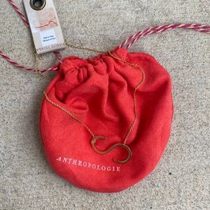 Monogram S anthropology necklace